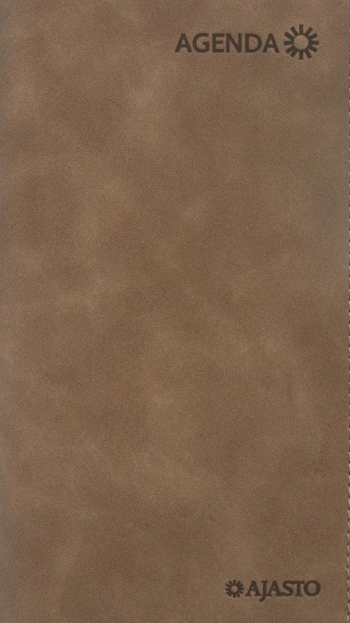 Agenda horizontal, ruskea 2026