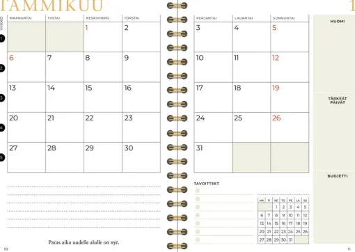 Arjen onni Planner 2025