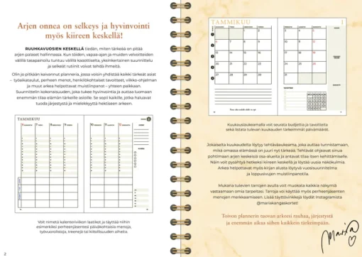 Arjen onni Planner 2025