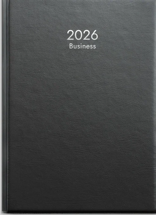 Business musta muovikansi parikierresidottu 2026