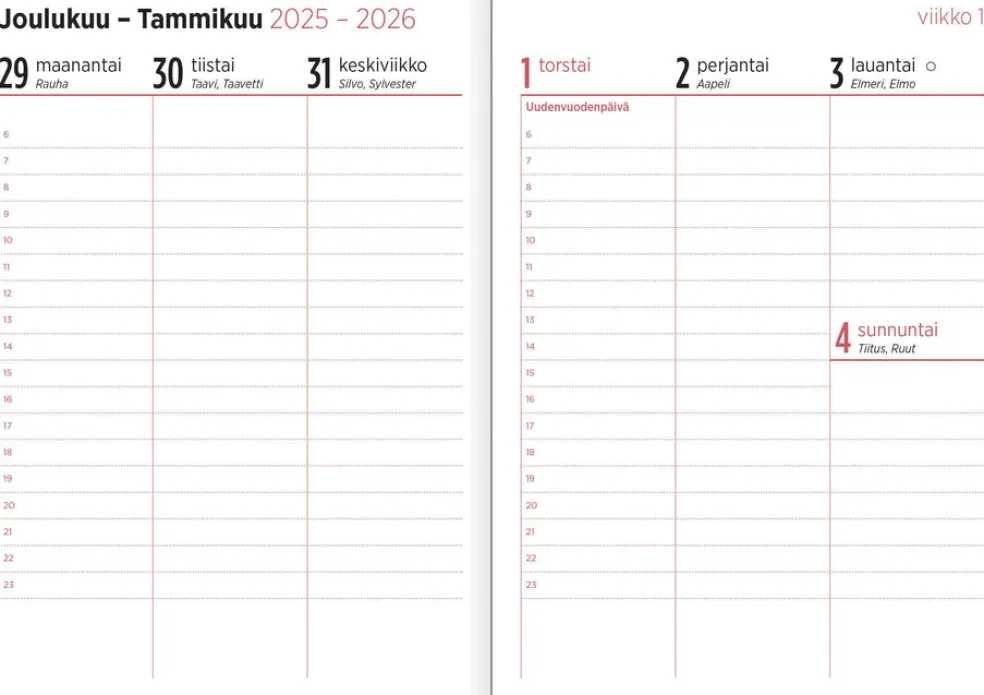 Color A6, punainen 2026