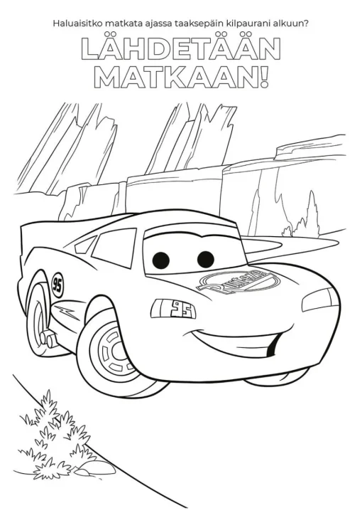 Disney Autot Salaman värityskirja