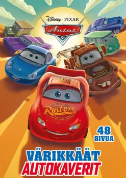 Disney Autot Värikkäät autokaverit värityskirja