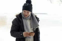 Huivi Lapuan Kankurit Viiru kaneli 100% merinovillaa