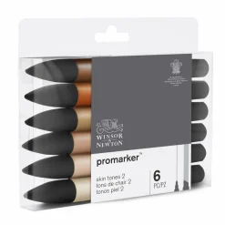 Huopakynä Promarker 6 väriä Skintones 2