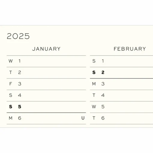 Kalenteri A5 Weekly Planner & notebook 2025 Leuchtturm1917 Black kovakantinen pistesivut