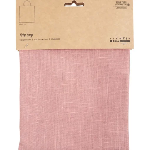 Kangaskassi 38x42cm dusty pink