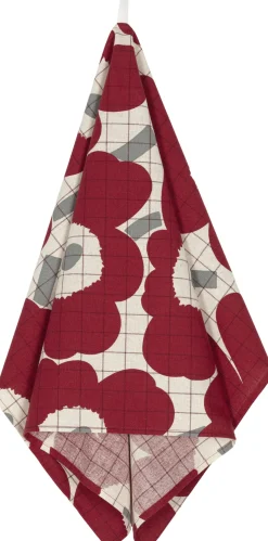 Keittiöpyyhe Marimekko Pieni Unikko, 2 kpl /setti, puuvilla, roosa, harmaa