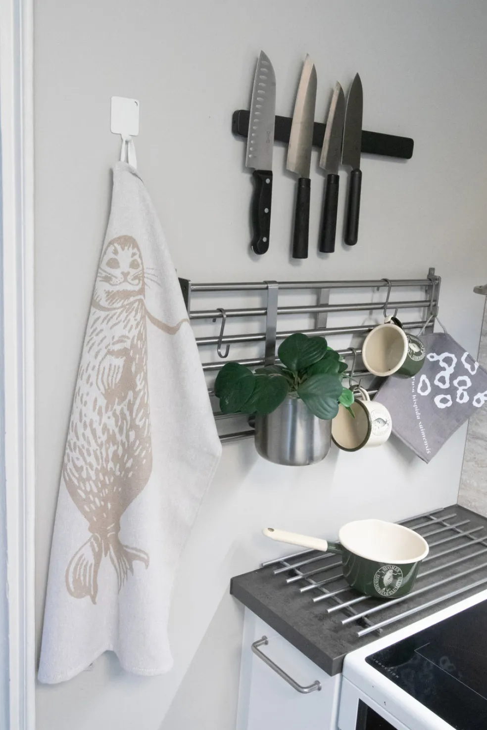 Keittiöpyyhkeet Suomen Luonnonsuojeluliitto Retrologo hiekka