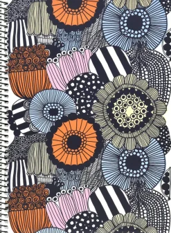 Kierrevihko Marimekko A5/40 viivasivut Siirtolapuutarha monivärinen