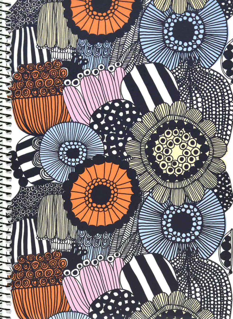 Kierrevihko Marimekko A5/40 viivasivut Siirtolapuutarha monivärinen