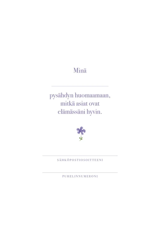 Kiitollisuuspäiväkirja
