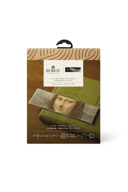 Kirjontapakkaus kirjanmerkki Mona Lisa DMC