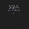 Kirkon viikkomuistio 2025 + mustat pujotuskannet, kynäpidike