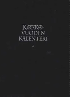 Kirkon viikkomuistio 2025 + mustat pujotuskannet, kynäpidike