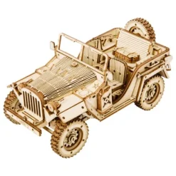 Koottava puinen pienoismalli Army Field Car