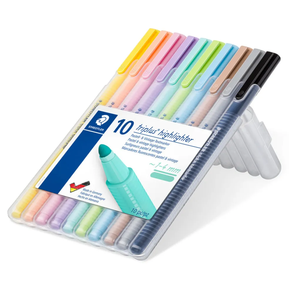 Korostuskynä 10 kpl Staedtler triplus textsurfer pastellivärit