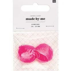 Korutarvike pompons 2 kpl neonpinkki Rico Design