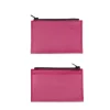 Kukkaro korttitaskulla Miiko pinkki hirvennahkaa 12x7,5cm