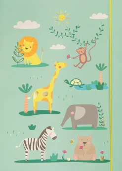 Kulmakuminauhakansio A3 Safari kuminauhalla