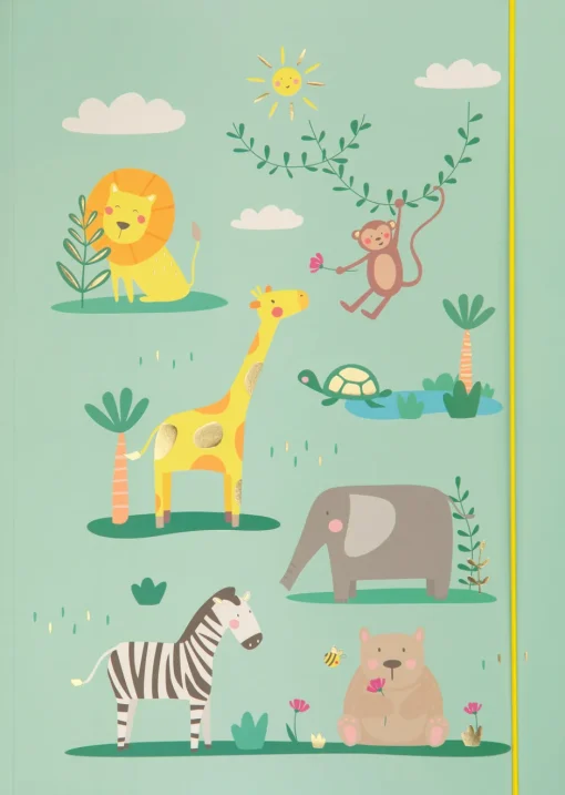 Kulmakuminauhakansio A3 Safari kuminauhalla