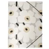 Kulmalukkokansio Marimekko A4/108K Unikko harmaamusta