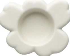 Kynttilälyhty Marimekko Unikko keramiikka, mattavalkoinen