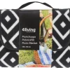 4Living Piknik-huopa Fiona musta 130x165 cm