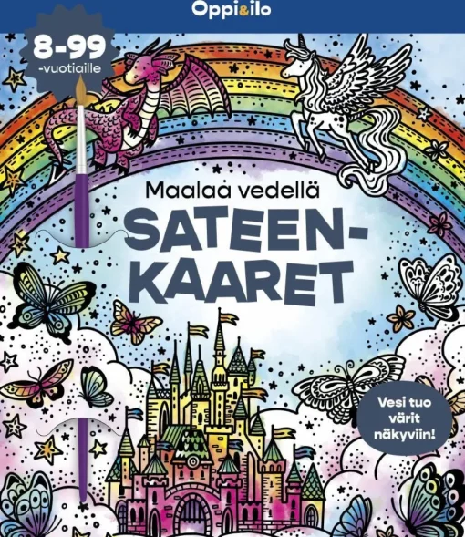 Maalaa vedellä SATEENKAARET -puuhakirja 8-99 v
