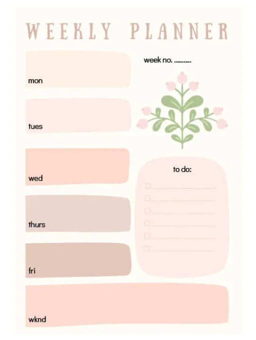 Magneettilehtiö Weekly planner A4