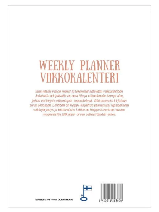 Magneettilehtiö Weekly planner A4