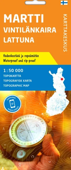 Martti Vintilänkaira Lattuna, topokartta 1:50 000