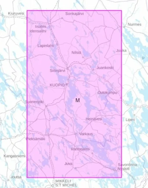 Merikarttasarja M Savonlinna-Kuopio-Iisalmi 1:40 000/1:20 000