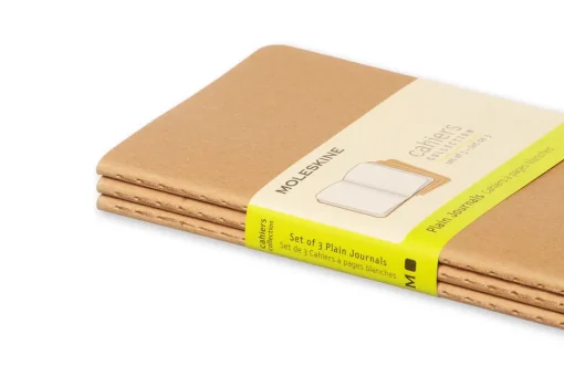 Moleskine Plain Cahier Pocket - Kraft Cover (3 Set)