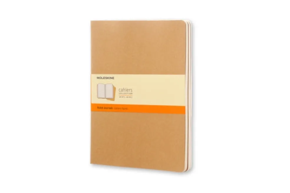 Moleskine Ruled Cahier Xl - Kraft Cover (3 Set)