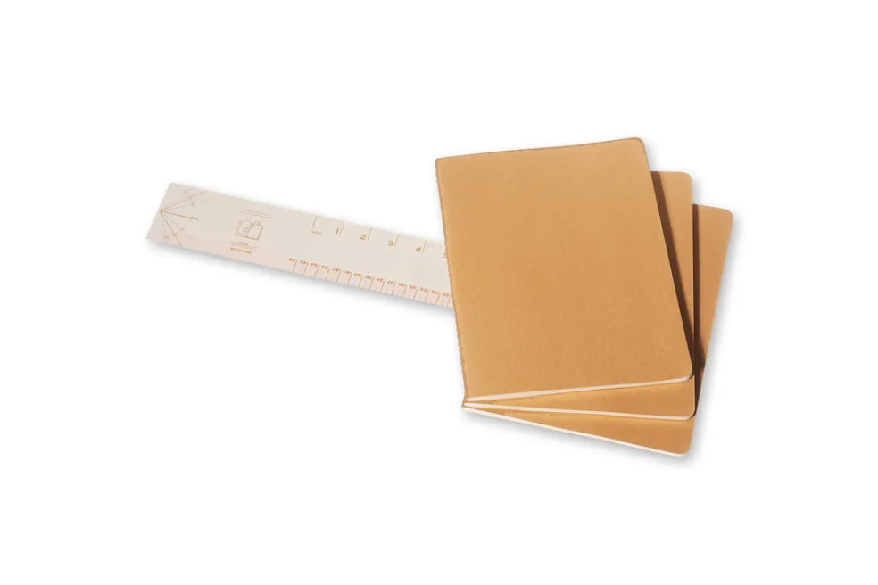 Moleskine Ruled Cahier Xl - Kraft Cover (3 Set)