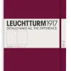Muistikirja A4+ Leuchtturm1917 Slim Hard Port Red plain, kovakantinen blanco