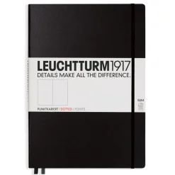 Muistikirja A4+ Leuchtturm1917 Slim Hard Black dotted, kovakantinen pistesivut