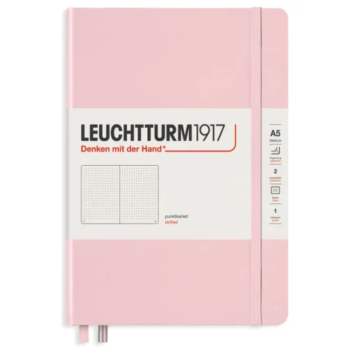 Muistikirja A5/251 sivua Leuchtturm1917 Dotted Hard powder, pistesivut