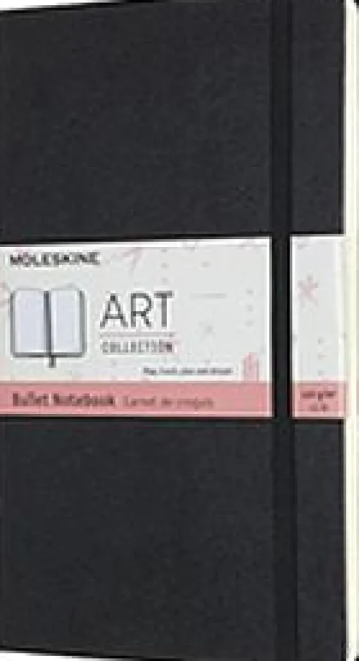 Muistikirja Moleskine Art Bullet Notebook Large Black 13x21cm, pistesivut musta