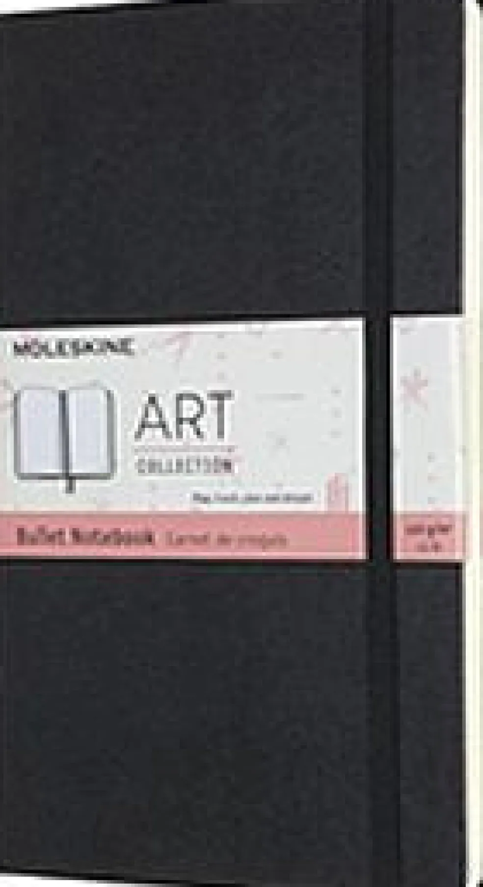 Muistikirja Moleskine Art Bullet Notebook Large Black 13x21cm, pistesivut musta