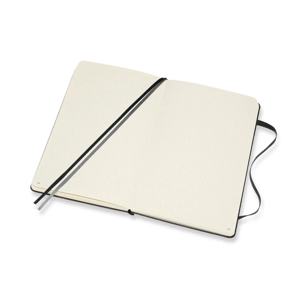 Muistikirja Moleskine Art Bullet Notebook Large Black 13x21cm, pistesivut musta