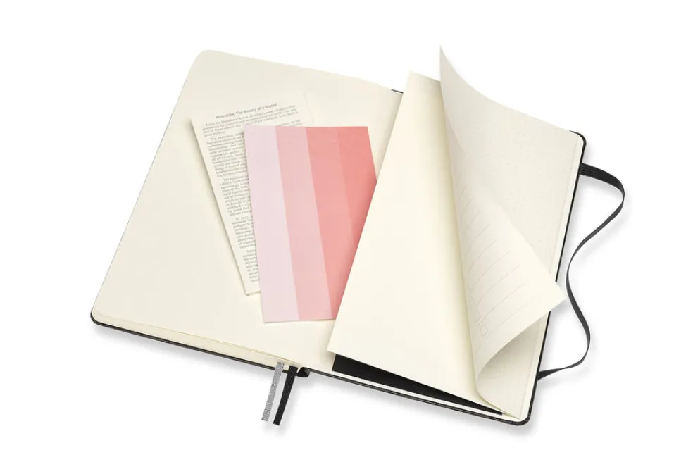 Muistikirja Moleskine Art Bullet Notebook Large Black 13x21cm, pistesivut musta