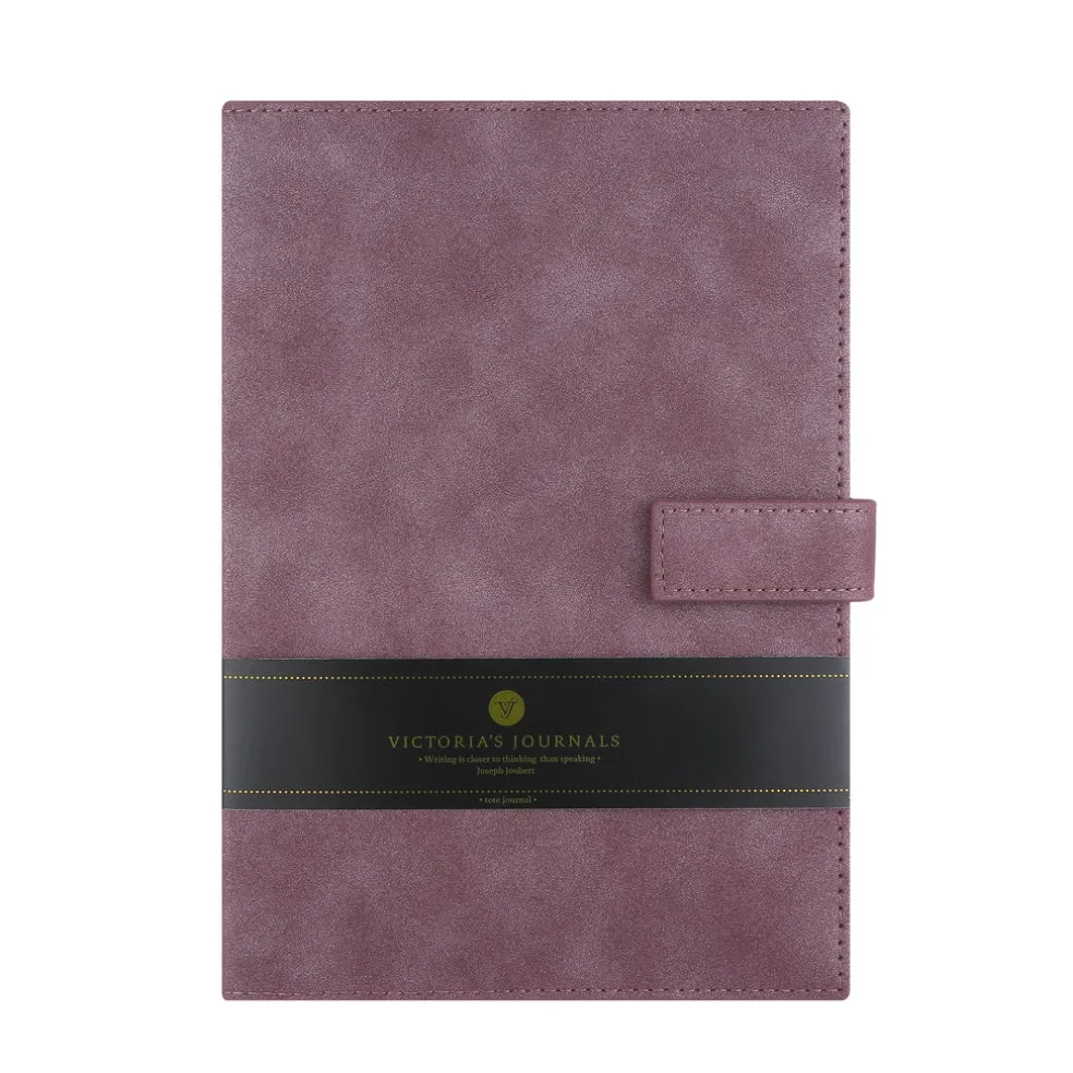 Muistikirja nappikiinnityksellä, violetti Victorias journals