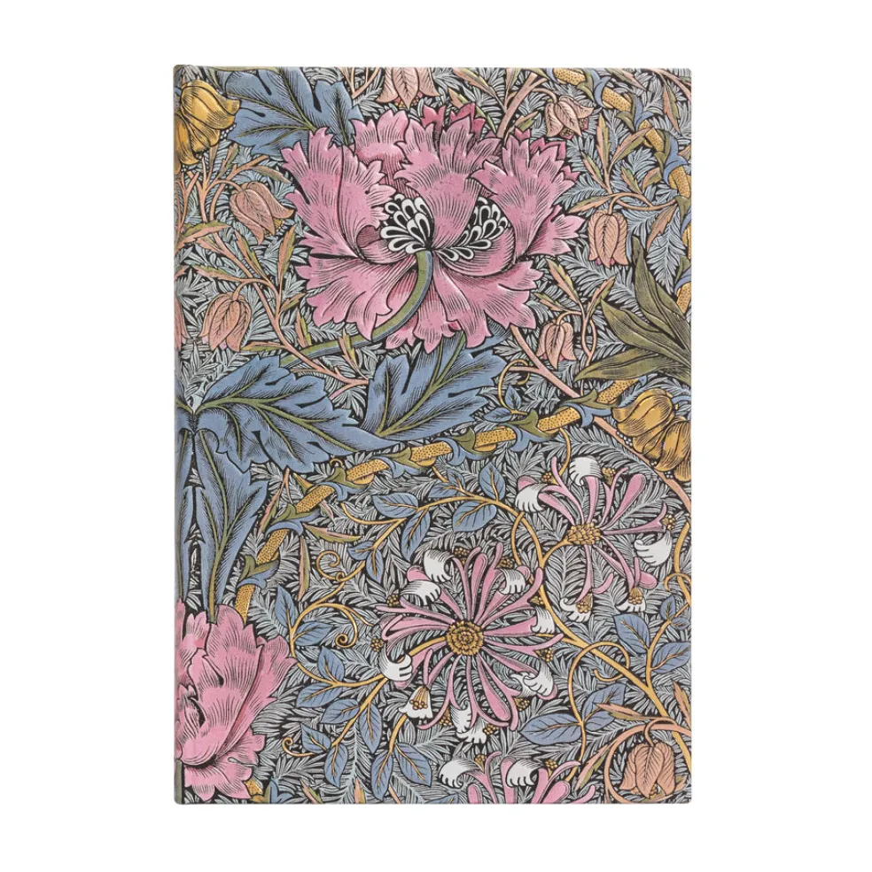 Muistikirja 13x18cm/144s Paperblanks Morris Pink Honeysuckle