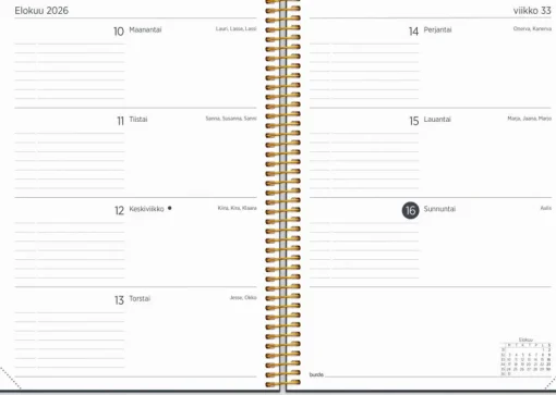 Organizer & Notes 2026