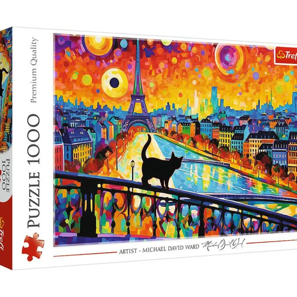 Palapeli 1000 palaa Cat in Paris