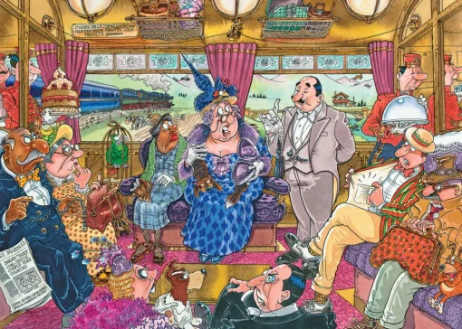 Palapeli 1000 palaa Wasgij Retro Mystery 9 Great Train Robbery