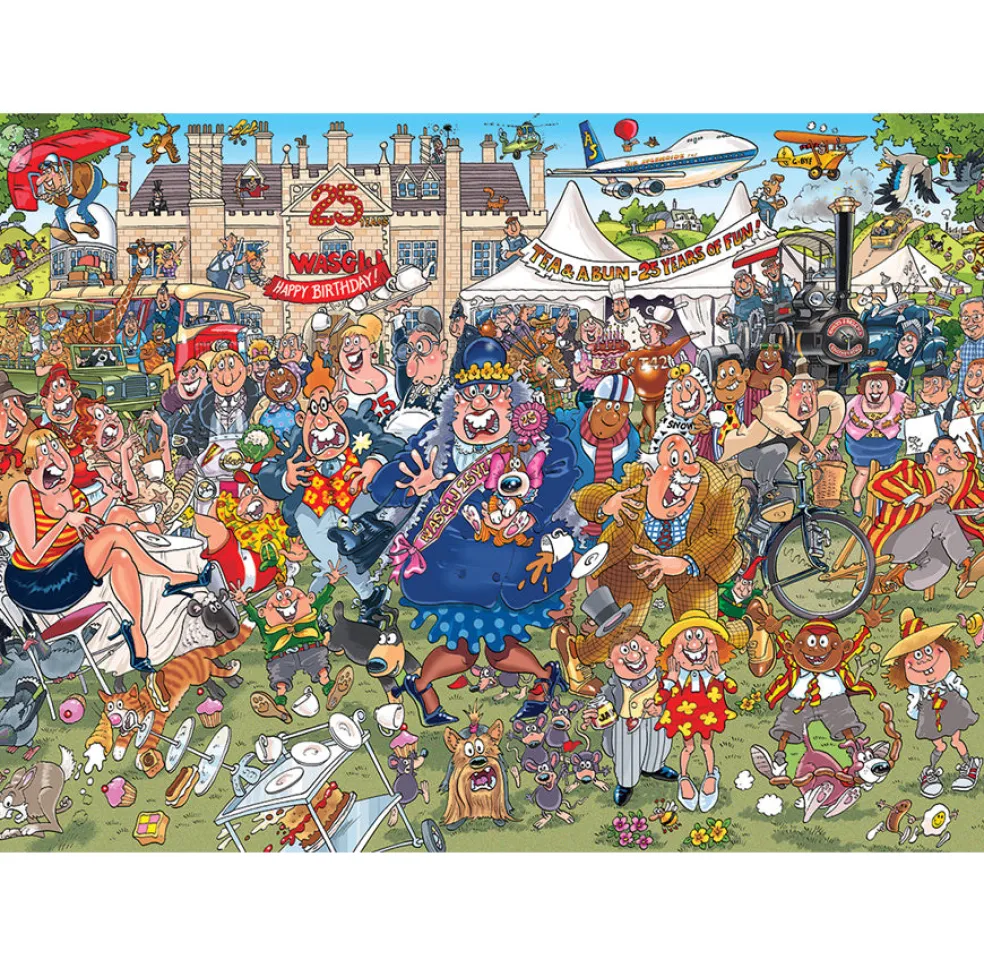 Palapeli 2x1000 palaa Wasgij Original Garden Party