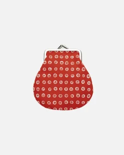 Pieni kukkaro Marimekko Karakola, punainen-valkoinen